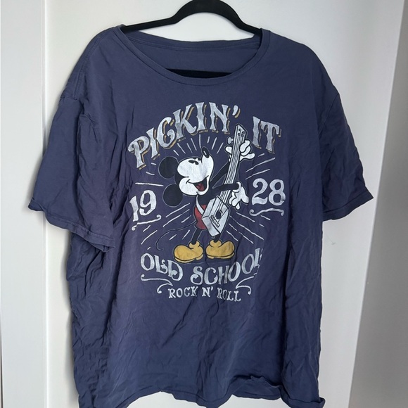 Disney Blue Mickey Mouse T-Shirt - Picture 1 of 4